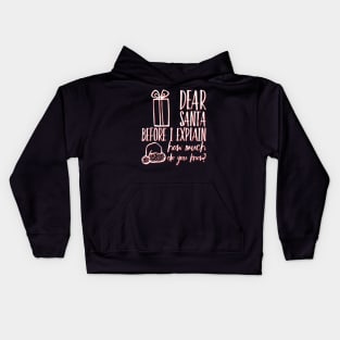 Dear Santa before I explain how much do you know Kids Hoodie